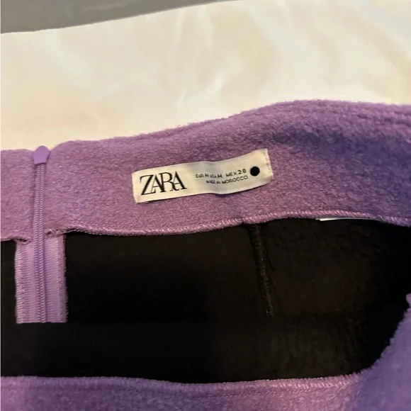 ZARA Textured Blazer and Mini Skirt Set - Lilac, Lavender - Picture 7 of 12